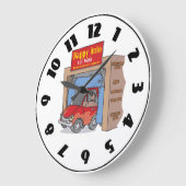 Happy Auto Wash Clock Große Wanduhr (Winkel)