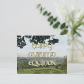 Happy Autumn Equinox Postcard Postkarte (Stehend Vorderseite)