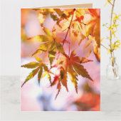 HAPPY AUTUMN FALL GREETING CARDS KARTE (Gelbe Blume)