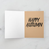HAPPY AUTUMN FALL GREETING CARDS KARTE (Innenseite)