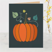 HAPPY AUTUMN FALL HARVEST GREETING CARDS KARTE (Gelbe Blume)