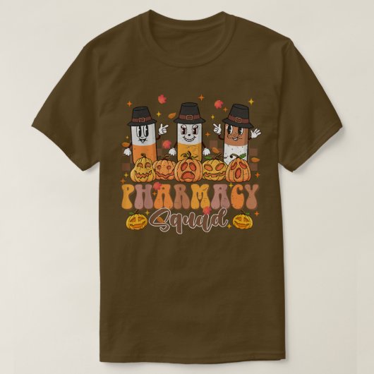 Happy Autumn Fall Pharmacy Squad Pharmacy Crew Tha T-Shirt (Design vorne)