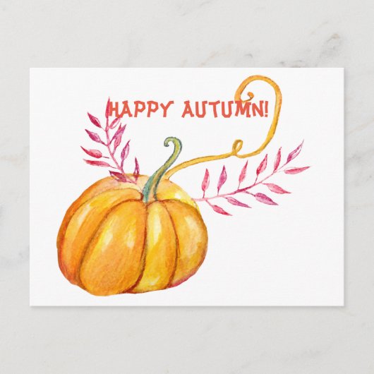 Happy Autumn Postcard Einladungspostkarte (Vorderseite)