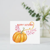 Happy Autumn Postcard Einladungspostkarte (Stehend Vorderseite)