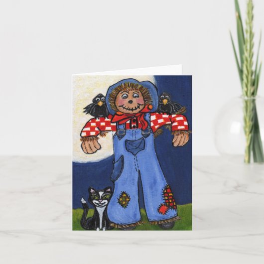 Happy Autumn Scarecrow Card Karte (Vorderseite)