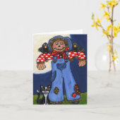 Happy Autumn Scarecrow Card Karte (Gelbe Blume)
