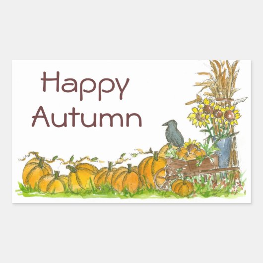 Happy Autumn Stickers Pumpkin Patch Crow (Vorderseite)