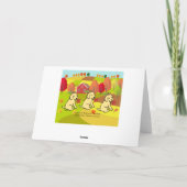 Happy Autumn Yellow Labrador Retriever Lächeln Karte (Rückseite)