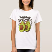 Happy Avocado Cartoon Food T-Shirt (Vorderseite)