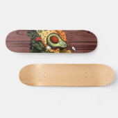 Happy Avocado Skateboard (Horizontal)