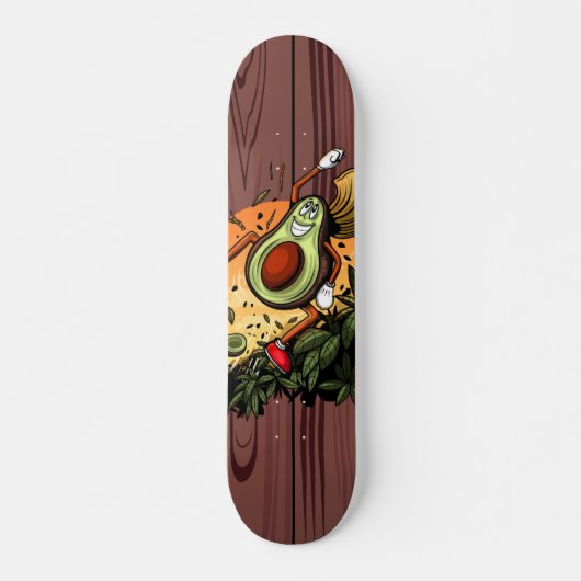 Happy Avocado Skateboard (Vorne)