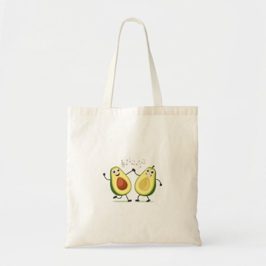 Happy Avocado tanzen Tragetasche (Vorne)