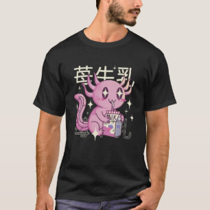 Happy Axolotl mit Erdbeermilch Japan Style Ota T-Shirt
