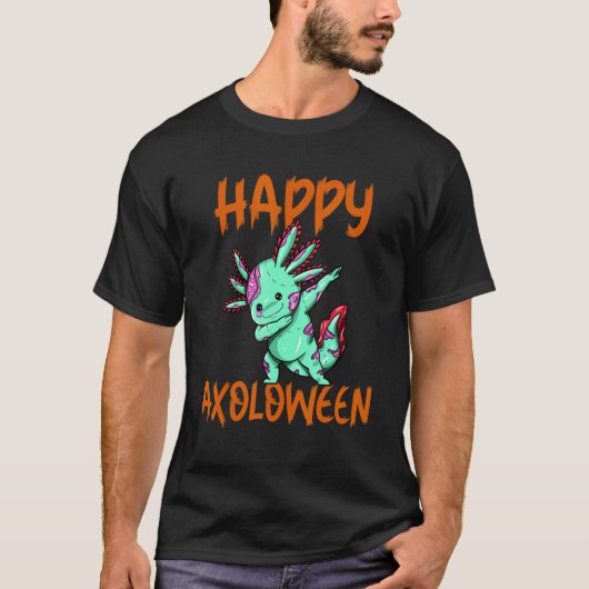 Happy Axoloween Axolotl Halloween T-Shirt (Vorderseite)