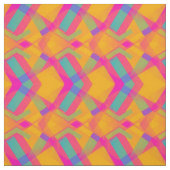 Happy Aztec Orange Pink Blue Pattern Fabric Stoff (Muster)