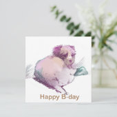 Happy B-day birthday puppy Feiertagskarte (Stehend Vorderseite)