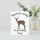 Happy B-day Buck Deer Dankeskarte (Stehend Vorderseite)