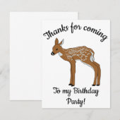 Happy B-day Fawn Dankeskarte (Vorne/Hinten)