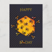 Happy B day Honey Bienen orange gelben Spaß Geburt
