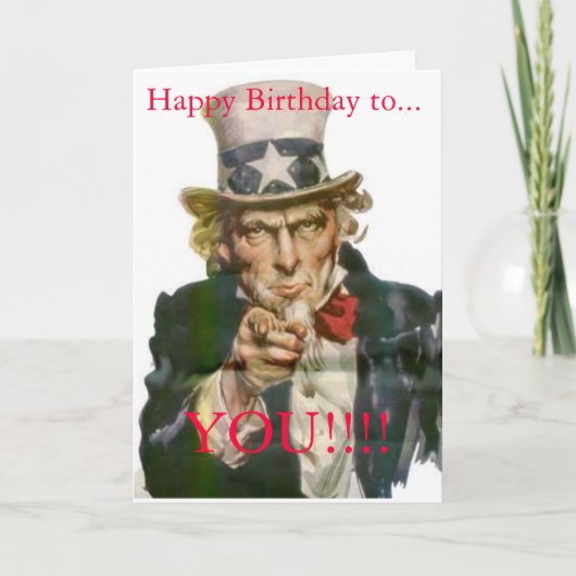 Happy B-Day Karte (Vorderseite)
