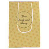 Happy Ba-Bee Dusche Bumble Bee Medium Geschenktasc Mittlere Geschenktüte (Rückseite)