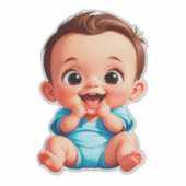 Happy Baby Cartoon Aufkleber (Vorderseite)