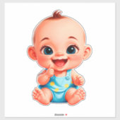 Happy Baby Cartoon Aufkleber (Blatt)