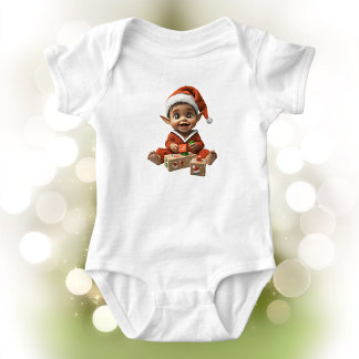 Happy Baby Christmas Elf Baby Bodysuit Strampler