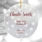 Happy Baby Christmas Elf Keramik Ornament