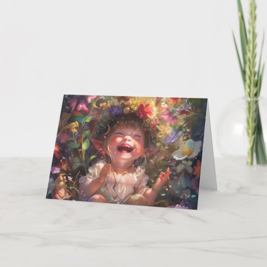 Happy Baby Digital Art Dankeskarte (Vorderseite)