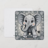 Happy Baby Elephant AI Fantasy Digital Art (Vorne/Hinten)