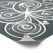 Happy Baby Elephant AI Fantasy Digital Art Poster (Ecke)