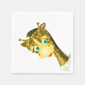 Happy Baby Giraffe Funny Napkins Serviette (Vorderseite)