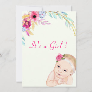 Happy Baby Girl Dusche Einladung Design Ihre eigen