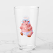 Happy Baby Hippo Funny Glas (Rückseite)