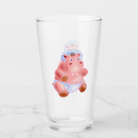 Happy Baby Hippo Funny Glas (Vorderseite)