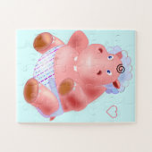 Happy Baby Hippo Puzzle (Horizontal)