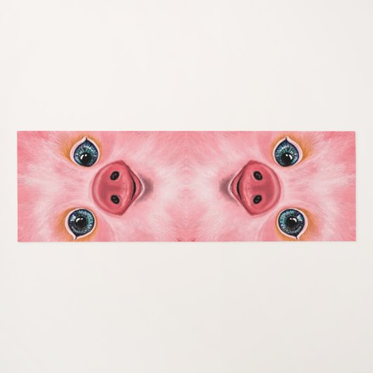Happy Baby Pig Funny Yoga Mat - Lächeln Yogamatte (Rückseite (Horizontal))