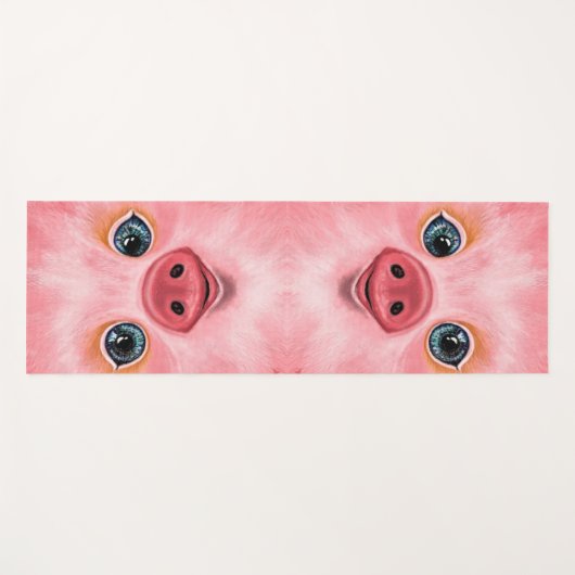 Happy Baby Pig Funny Yoga Mat - Lächeln Yogamatte (Vorderseite (Horizontal))