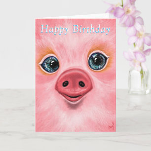 Happy Baby Pig Geburtstagskarte Karte
