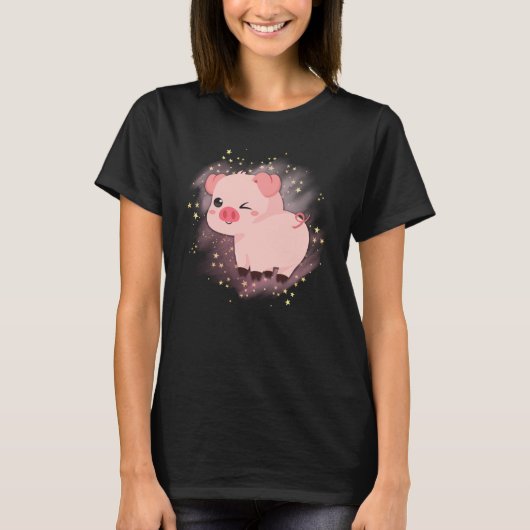 Happy Baby Piggy Night T-Shirt (Vorderseite)