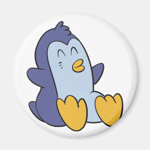 Happy Baby Pinguin   Hintergrundfarbe auswählen Magnet
