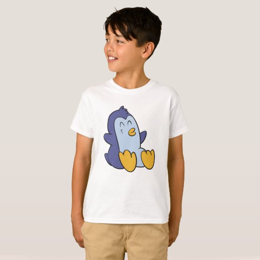 Happy Baby Pinguin | Hintergrundfarbe auswählen T-Shirt (Vorne ganz)