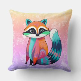 Happy Baby Raccoon Kissen