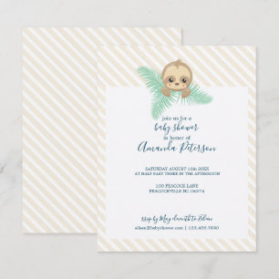 Happy Baby Sloth Baby Dusche Einladung
