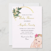 Happy BabyGirl Dusche Einladung (Vorderseite)