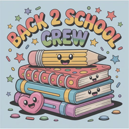 Happy Back 2 School Crew Aufkleber (Vorderseite)