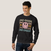 Happy Back To School 2nd Grade Team Smiler Teacher Sweatshirt (Vorne ganz)