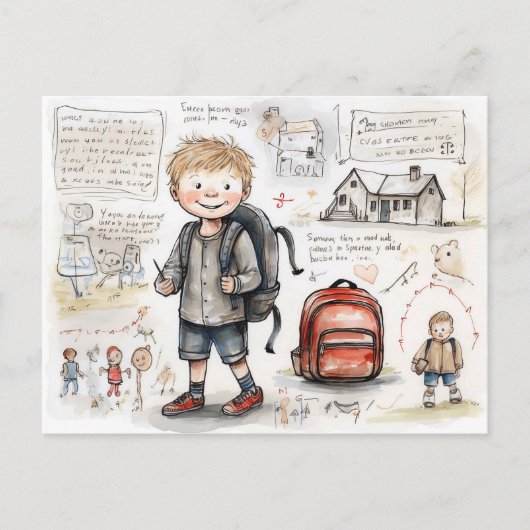 Happy Back to School Postkarte (Vorderseite)