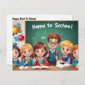 Happy back to school postkarte (Vorne/Hinten)